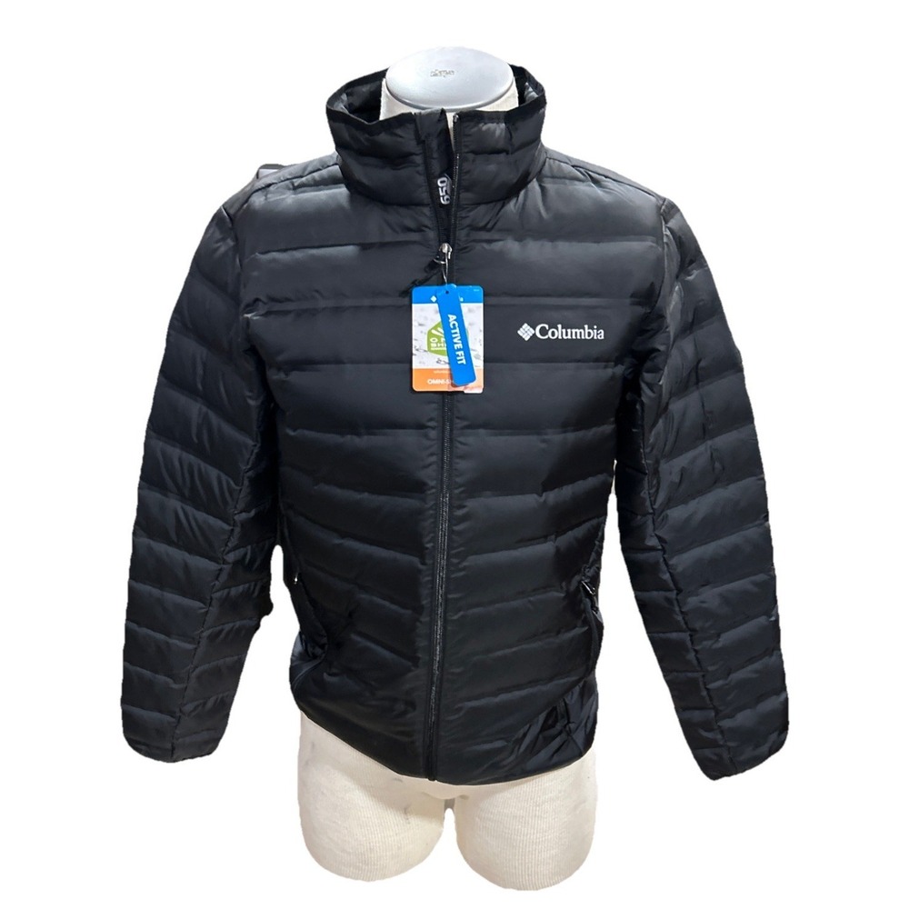 Columbia Mens Puffer Duck‎ Down 650 Jacket Small Black Omnishield
